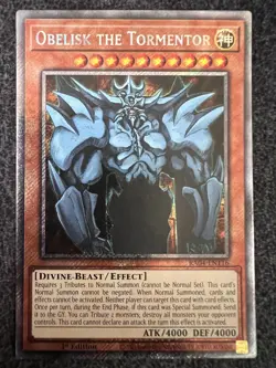 Yugioh Obelisk The Tormentor RA04-EN116 Platinum Secret Rare 1st Edition NM - Image 1