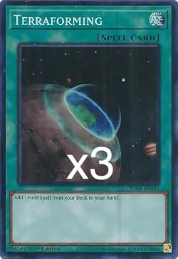 3x Yugioh Terraforming RA04-EN084 Secret Rare 1st Edition NM - Image 1