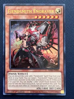 Yugioh Fiendsmith Engraver RA04-EN049 Ultra Rare 1st Edition NM - Image 1