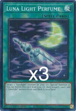 3x Yugioh Luna Light Perfume RA04-EN090 Super Rare 1st Edition NM - Image 1