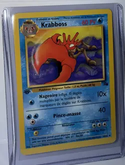 Krabboss (Kingler) 38/62 Pokemon Card Fossil French 1st Edition 2000 - Image 1