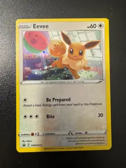 Eevee SWSH212 TCG Sword & Shield Pokemon Holo Promo Card - Image 1