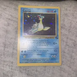 Pokemon Card Lapras 10/62 Holo Rare Fossil Vintage LP-NM - Image 2