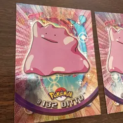 Pokemon 1998 Topps # 132 Ditto Holo Foil And Regular! 2 Card Lot - Image 3