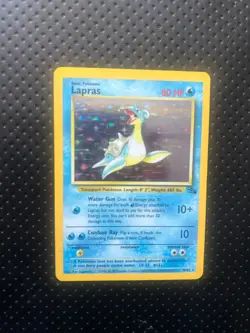 Lapras Pokemon Card 10/62 Fossil Holo NM - Image 1