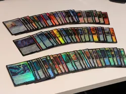 COMPLETE Final Fantasy MTG Common/Common Land FOIL Set (90 Cards) No Borderless - Image 1