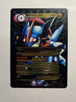 Mega Ash-Greninja EX Black Foil Fan Art Rare Display Card NM - Image 1