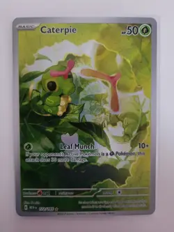 Pokemon TCG Caterpie 172/165 Scarlet & Violet 151 Holo Illustration Rare Card - Image 1
