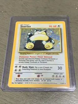 Pokemon TCG English Card Jungle Snorlax 11/64 Holo Rare No Symbol Error HP - Image 1