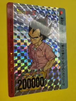 1992 Dragon Ball Z Vegeta Amada PP Card Part 15 Prism No. 170 Vintage Rare LP+ - Image 3