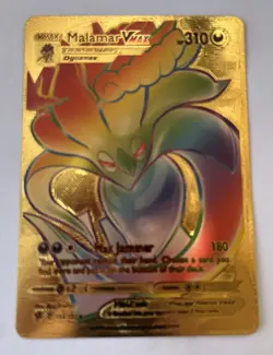 Malamar Vmax Rainbow Fan Art Gold Foil Display Card - Image 1