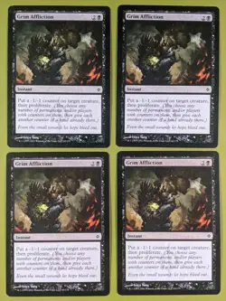 Grim Affliction x4 New Phyrexia 4x Playset Magic the Gathering MTG - Image 1