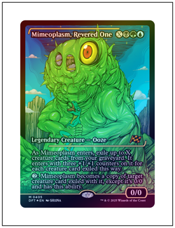 1x Mimeoplasm, Revered One, Foil, Showcase Art, Magic MTG NM - Image 1