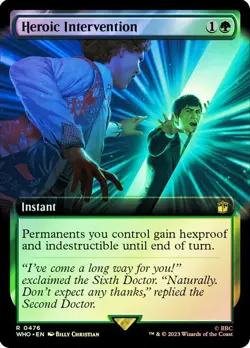 Heroic Intervention Surge Foil Extended Art Doctor Who Commander NM MTG - Image 1