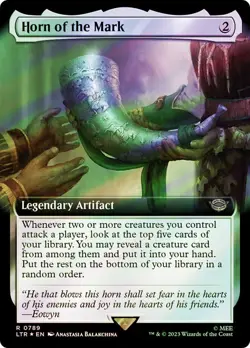 Horn of the Mark Surge Foil Extended Art The Lord of the Rings NM MTG - Image 1