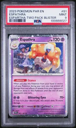 Espathra - Cosmos Holo - PSA 9 - Pokemon Center Exclusive Blister Promo Card - Image 1