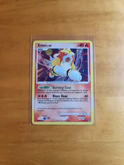 Entei 4/132 Secret Wonders Holo Rare 2007 Pokemon TCG Card LP - Image 1