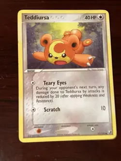 Pokemon EX Unseen Forces 77/115 Card - Teddiursa - Image 1