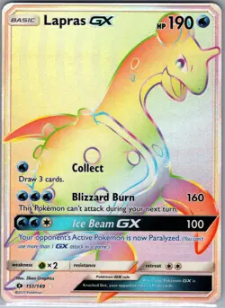 Lapras GX 151/149 - Pokemon TCG SM: Base Set - Full Art Secret Rare (NM) - Image 1