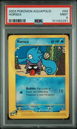 2003 Pokemon Aquapolis 84 Horsea PSA 9 Mint - Image 1