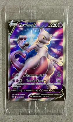 Pokemon Sealed Mewtwo V 229 Sworld Shield Black Star Promo Full Art Rare Low Pop - Image 1