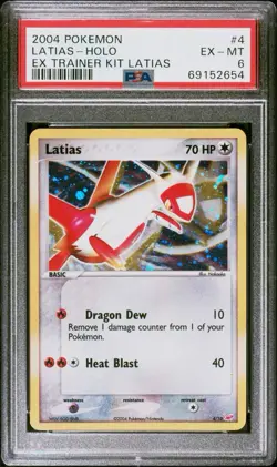 Pokemon 2004 PSA 6 EX-MINT Latias Ex Trainer Kit Holo 4/10 Promo - Image 1