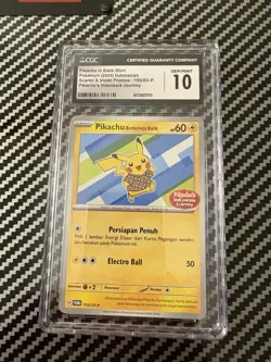 Pikachu In Batik Shirt Pokemon 2024 Indonesian Scarlet And Violet Promo Cgc 10 - Image 1