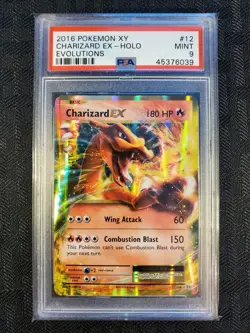 2016 Charizard EX Holo - PSA 9 MINT - Pokemon XY Evolutions #12 Graded - Image 1