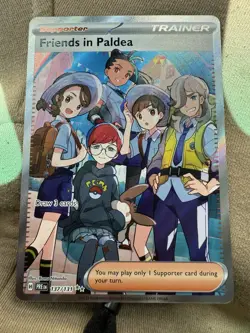 Pokemon TCG Trainer Friends in Paldea Ultra Rare Holo Card 137/131 Prismatic - Image 1