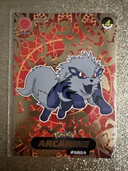 2024 Pokemon NINTENDO CRYSTAL CARD Collection ARCANINE NEW, #0059. - Image 1