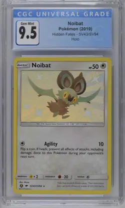Noibat SV43/SV94 Hidden Fates CGC 9.5 Graded Pokemon Card - Image 1