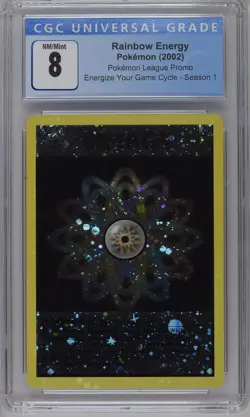 Rainbow Energy 2002 League Promo CGC 8 Graded Pokemon Card - Image 1