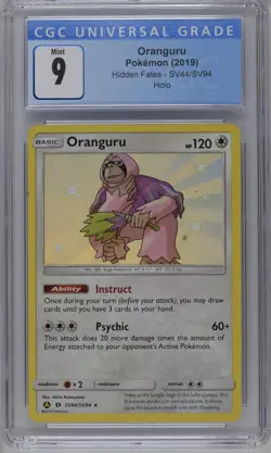 Oranguru SV44/SV94 Hidden Fates CGC 9 Graded Pokemon Card - Image 1