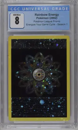 Rainbow Energy 2002 League Promo CGC 8 Graded Pokemon Card - Image 1