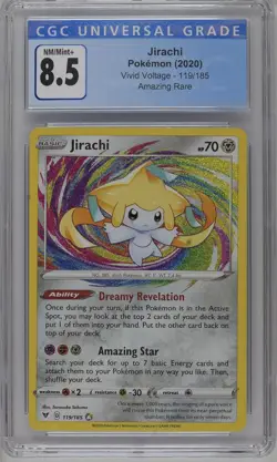 Jirachi 119/185 Amazing Rare Vivid Voltage CGC 8.5 Graded Pokemon Card - Image 1