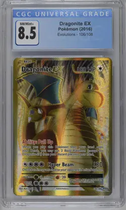 Dragonite EX 106/108 XY - Evolutions CGC 8.5 Graded Pokemon Card - Image 1