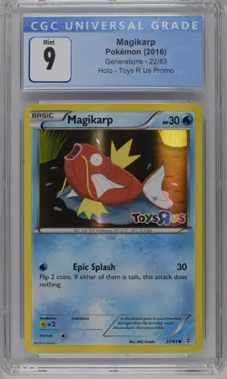Magikarp 22/83 Toys R Us Promo 2016 Generations CGC 9 Graded Pokemon Card - Image 1