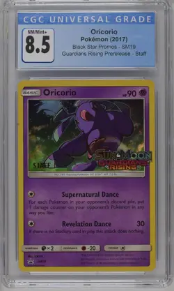 Oricorio SM19 Guardians Rising Staff Stamped Promo CGC 8.5 Graded Pokemon Card - Image 1