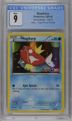 Magikarp 22/83 Toys R Us Promo 2016 Generations CGC 9 Graded Pokemon Card - Image 1