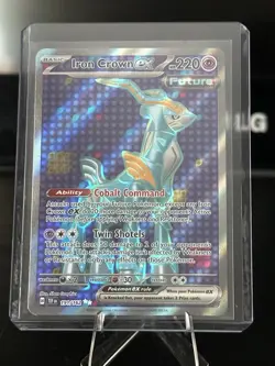 Pokemon Iron Crown EX Full Art Ultra Rare Holo Card 191/162SV05: Temporal Forces - Image 1