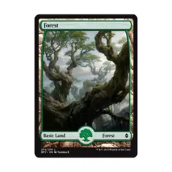 WOTC MTG Battle for Zendikar Forest #274 (Expanded Border) (C) (Foil) NM- - Image 1