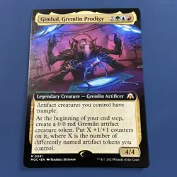 MTG Gimbal, Gremlin Prodigy #0081 Extended Art Rare Commander: MOTM (MOC) - Image 2