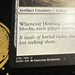MTG Magic the Gathering Howling Golem (218/296) Dominaria LP - Image 2