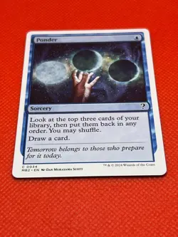 MTG Ponder(White Border) Mystery Booster 2 Regular - Image 2
