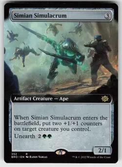 Simian Simulacrum (Extended Art) R The Brothers' War 352 MTG - Image 1