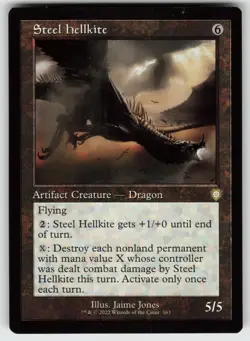 Steel Hellkite (Retro Frame) R Commander: The Brothers' War 163 MTG - Image 1