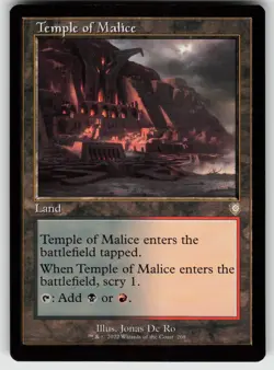 Temple of Malice (Retro Frame) R Commander: The Brothers' War 208 MTG - Image 1