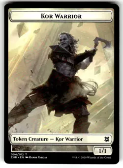 Kor Warrior Token Zendikar Rising Regular MTG - Image 1