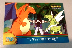 Pokemon A Way Off Day Off Card Foil Charizard Topps TV Animation Series 3 Rare - Image 3
