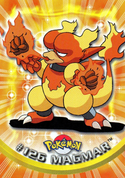 Pokemon #126 Magmar Card Topps Series 3 TCG - Image 1